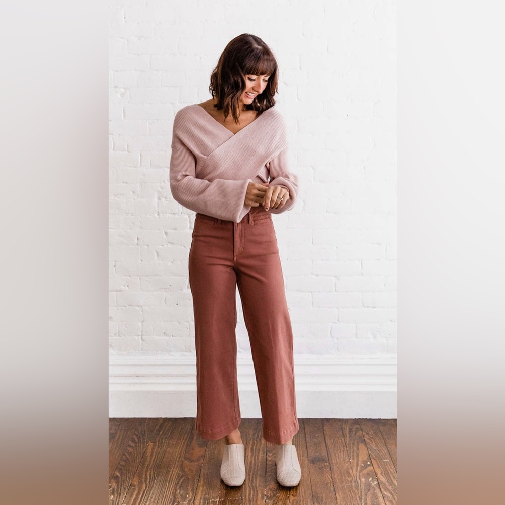 Oat New York wide leg crop pants